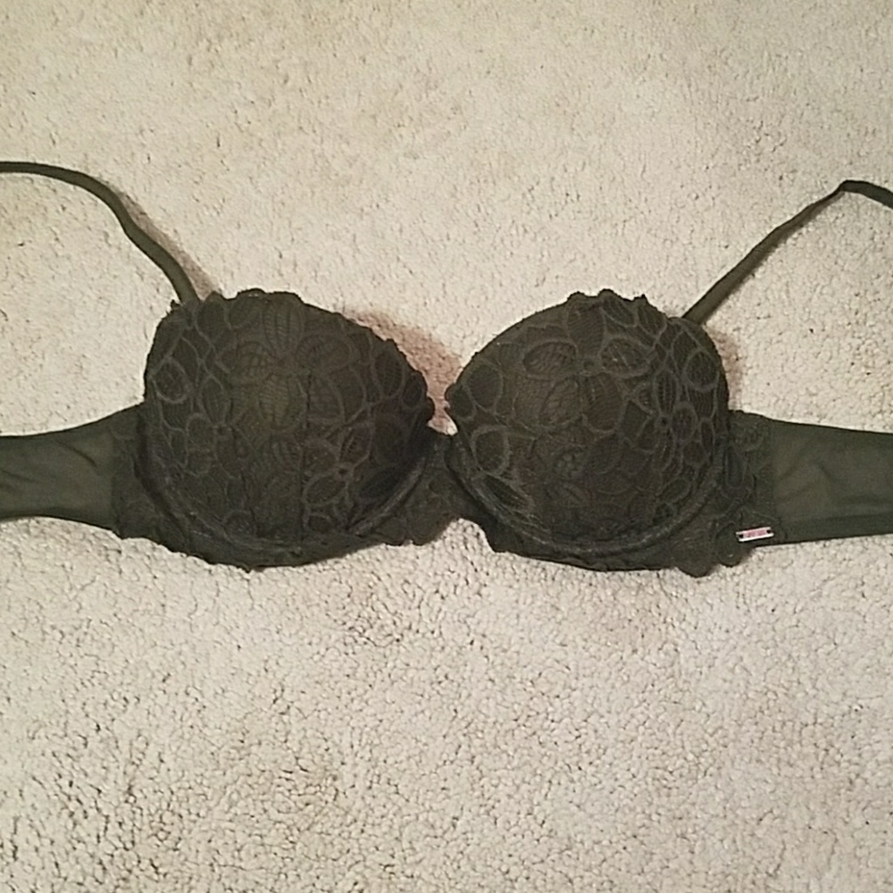 Victoria's secret PINK olive green lace date bra